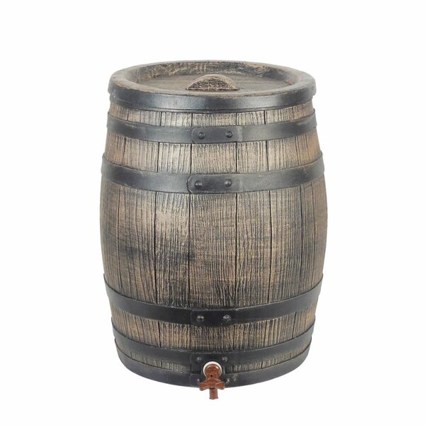 Nature Récupérateur d'eau avec aspect de bois 50 L 38x49 5 cm Marron