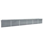 vidaXL Lit surélevé de jardin Acier galvanisé 600x80x45 cm Gris