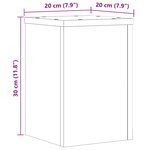 vidaXL Supports pour plantes 2 Pièces noir 20x20x30 cm bois d'ingénierie