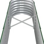 vidaXL Lit surélevé de jardin Acier enduit de poudre 260x40x36 cm Vert