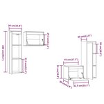 vidaXL Meubles TV 4 Pièces Bois massif de pin