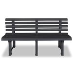 vidaXL Banc de jardin 145 5 cm plastique anthracite