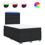 vidaXL Sommier à lattes de lit matelas Noir 120x200 cm Similicuir