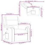 vidaXL Fauteuil de massage inclinable rouge bordeaux velours
