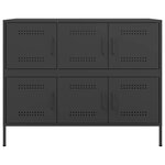 vidaXL Buffet noir 100 5x39x79 cm acier laminé à froid