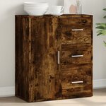 vidaXL Buffet chêne fumé 60x31x70 cm bois d'ingénierie