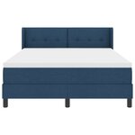 Lit à ressorts vidaXL avec matelas bleu 140x200 cm tissu