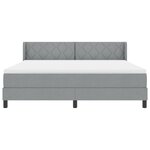 lit à sommier vidaXL avec matelas gris clair 180x200 cm Tissu