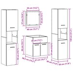 vidaXL Ensemble de meubles de salle de bain 4 pièces - Bois vieux en bois d'ingénierie