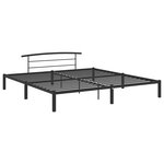 vidaXL Cadre de lit sans matelas noir métal 180x200 cm