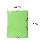 Chemise À Élastiques 3 Rabats Maxi Capacity Carte Lustrée Pelliculée 425gm2 Iderama A4 - Vert Anis - X 25 - Exacompta