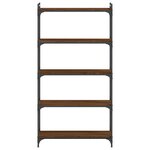 vidaXL Bibliothèque 5 niveaux chêne marron 80x30x154cm bois ingénierie