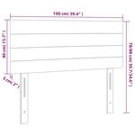 vidaXL Tête de lit à LED Taupe 100x5x78/88 cm Tissu