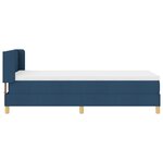 Lit Box Spring vidaXL avec Matelas Bleu 100x200 cm Tissu
