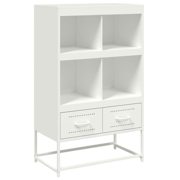 vidaXL Buffet haut blanc 68 5x39x111 5 cm acier laminé à froid