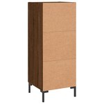 vidaXL Buffet Chêne marron 34 5x34x90 cm Bois d'ingénierie
