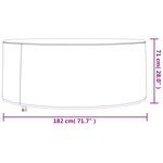 vidaXL Housse de salon de jardin rond noir Ø 182x71 cm oxford 420D