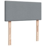 vidaXL Sommier à lattes de lit avec matelas Gris clair 100x200cm Tissu