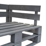 vidaXL Canapé de jardin palette avec coussins gris Pinède
