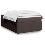 vidaXL Sommier à lattes de lit avec matelas Marron foncé 120x200 cm