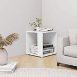 vidaXL Table d'appoint Blanc 33x33x34 5 cm Aggloméré