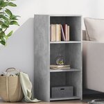 vidaXL Buffet gris béton 40x41x93 cm bois d'ingénierie