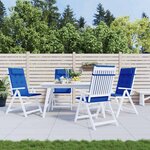 vidaXL Coussins de chaise à dossier haut lot de 6 bleu royal