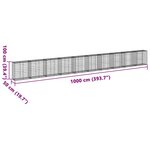 vidaXL Panier gabion avec couvercle 1000x50x100 cm fer galvanisé