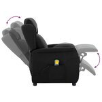 vidaXL Chaise de massage en tissu noir