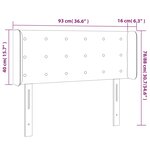 vidaXL Tête de lit à LED Noir 93x16x78/88 cm Tissu
