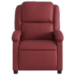 vidaXL Fauteuil de massage inclinable électrique rouge bordeaux