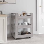 vidaXL Chariot de cuisine Sonoma gris 60x45x80 cm Bois d'ingénierie