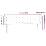 vidaXL Tête de lit avec oreilles Blanc 183x23x78/88 cm Similicuir