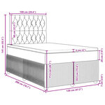 vidaXL Sommier à lattes de lit et matelas Gris clair 120x200cm Velours