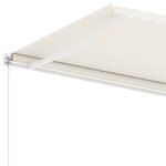 vidaXL Auvent manuel rétractable sur pied 600x300 cm Crème