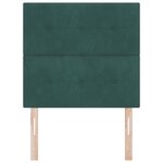 Tête de lit capitonnée vert foncé 80 cm en velours