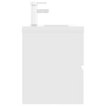 vidaXL Armoire d'évier avec lavabo intégré blanc bois d'ingénierie