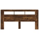 vidaXL Tête de lit à LED chêne fumé 200x18 5x103 5cm bois d'ingénierie