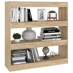 vidaXL Bibliothèque/Séparateur de pièce chêne sonoma 100x30x103 cm