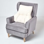 Coussin lombaire ergonomique en coton  Crème - HOMESCAPES