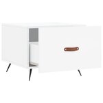 vidaXL Tables basses 2 Pièces blanc brillant 50x50x40cm bois d'ingénierie