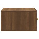 vidaXL Table de chevet murale chêne marron 35x35x20 cm