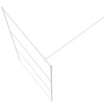 vidaXL Paroi de douche Blanc 115x195 cm Verre ESG transparent