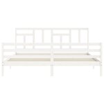vidaXL Cadre de lit avec tête de lit blanc 200x200 cm bois massif