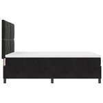 vidaXL Lit à ressort avec matelas et LED Noir 140x190 cm Velours