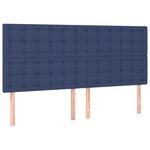 vidaXL Cadre de lit sans matelas bleu 160x200 cm tissu