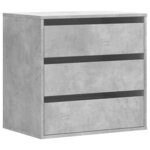 vidaXL Commode d'angle gris béton 60x41x58 cm bois d'ingénierie