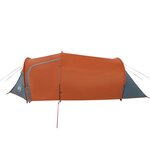 vidaXL Tente de camping tunnel 2 personnes orange imperméable