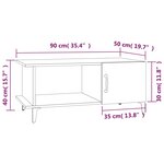 vidaXL Table basse Chêne marron 90x50x40 cm Bois d'ingénierie