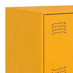vidaXL Buffet jaune moutarde 67x39x107 cm acier